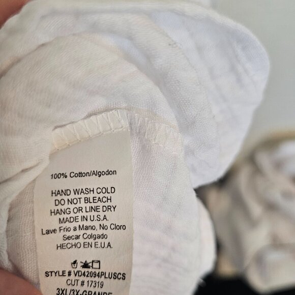 Women's White 100% Cotton Dress - Picture 3 of 9